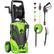 Front. Sugift - 3000 PSI 2.8 GPM Cold Water Corded Pressure Washer with 4 Quick-Connect Nozzles - Green.
