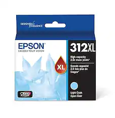 DESIGNED FOR EXCELLENCE
EPSON EXCEED YOUR VISION
312XL
High-capacity
2.5x more prints*
Grande capacité
2,5 fois plus de tirages*
Light Cyan
Cyan Clair
Claria Photo Ink