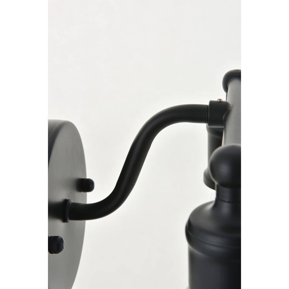 Back. Living District - Serif 2 light black Wall Sconce - Black.