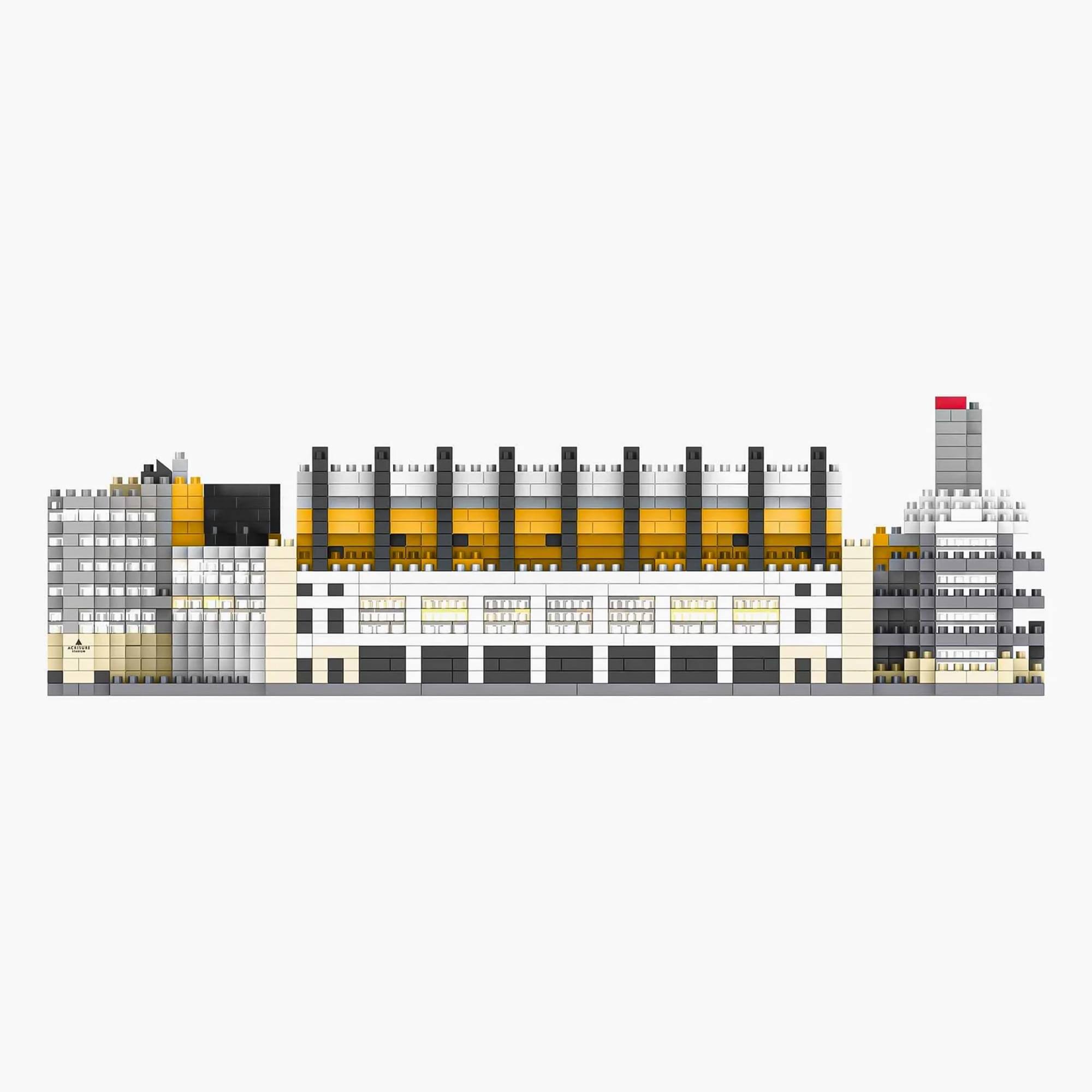 Alt View 4. Forever Collectibles - Pittsburgh Steelers NFL FOCO BRXLZ Stadium Building Block Set - Multi-Colored.