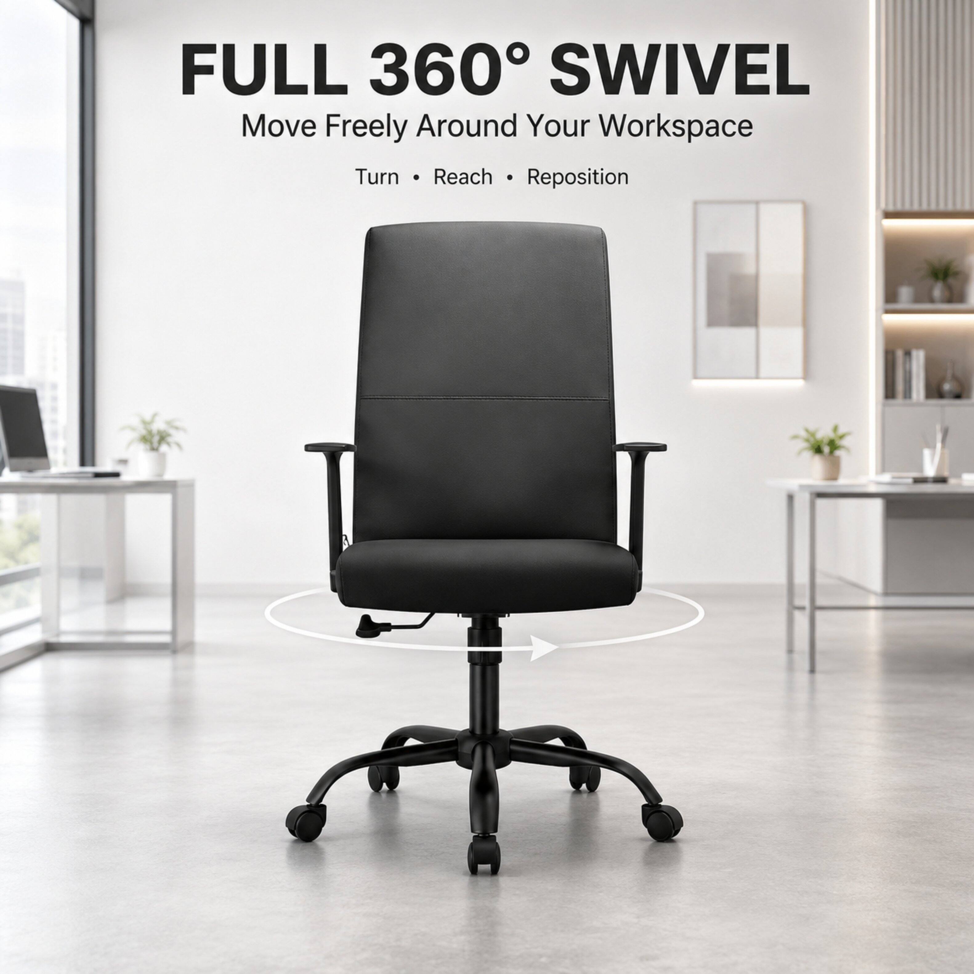 FULL 360° SWIVEL  
Move Freely Around Your Workspace  
Turn • Reach • Reposition