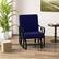 Alt View 3. Costway - Patio Rocking Chair with Cushion Heavy-Duty Metal Frame Smooth Glider Outdoor - Navy.