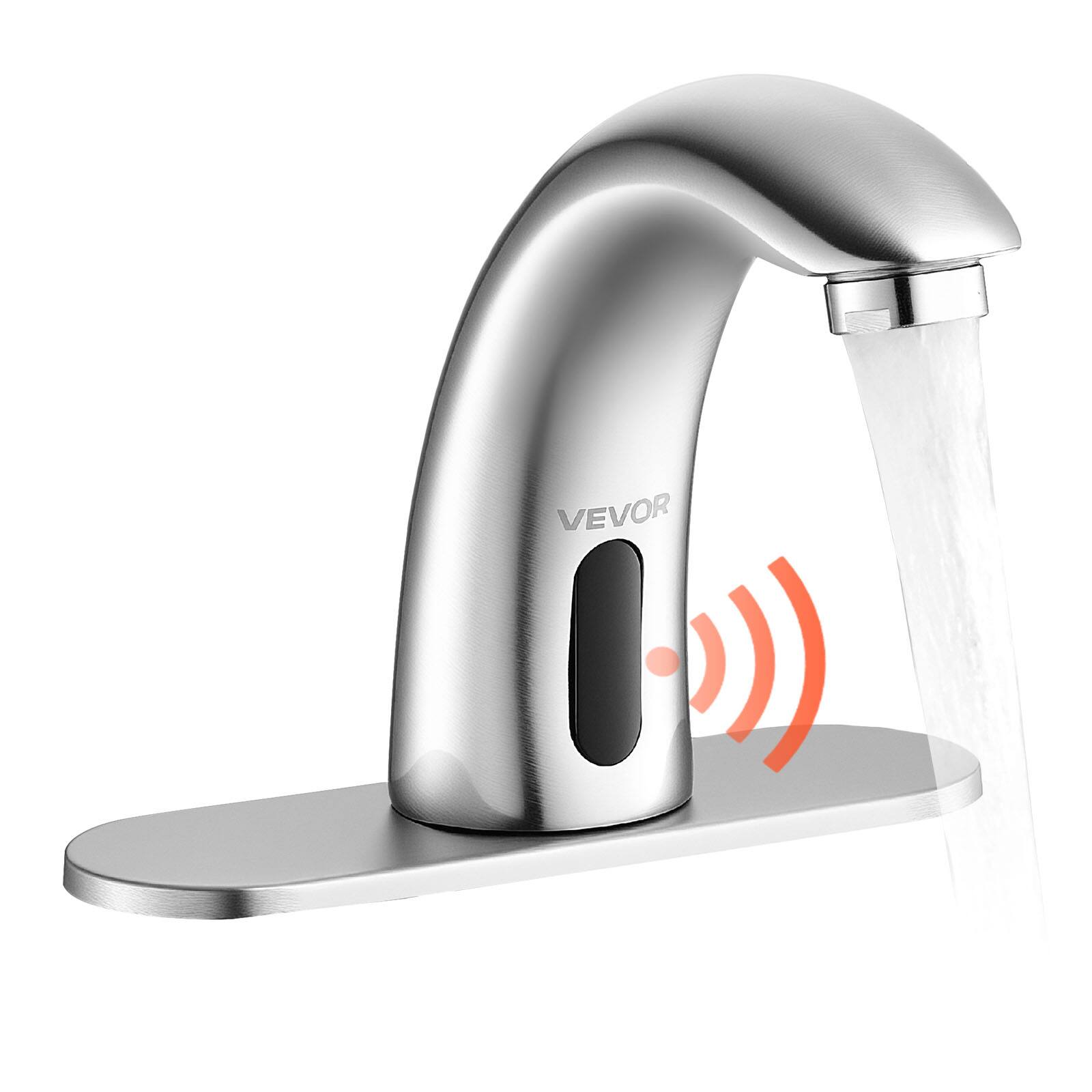 Touchless Bathroom Sink Faucet, Automatic Motion Sensor Restroom Toilet Faucet with Hole Cover Plate, Battery Operated price history on PriceWatchPro