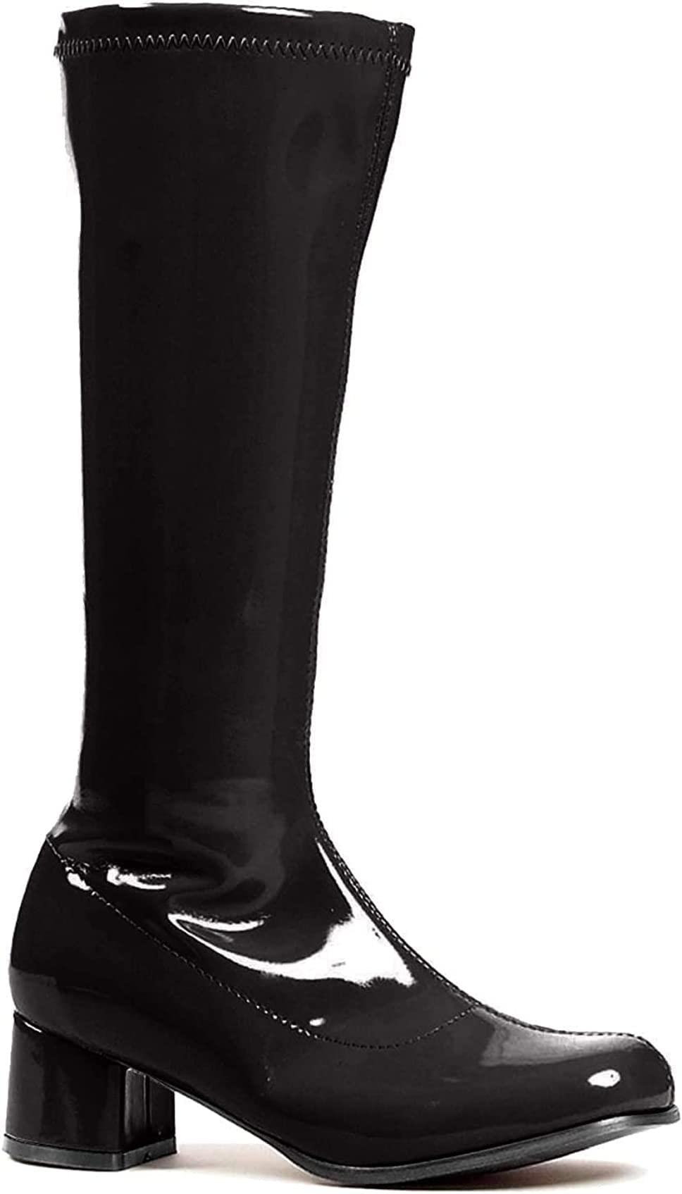 Alt View 1. Ellie Shoes - 1.75 Inch Heel Black Costume Gogo Boots | Child Small - Black.