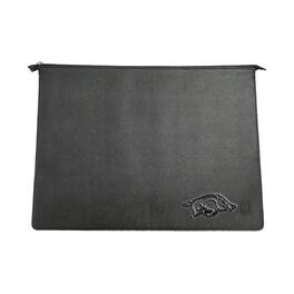OTM Essentials - Arkansas Razorbacks Debossed Faux Leather Laptop Case - Black