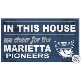 Jardine - Marietta College Pioneers 11" x 20" Indoor/Outdoor In This House Sign - Navy