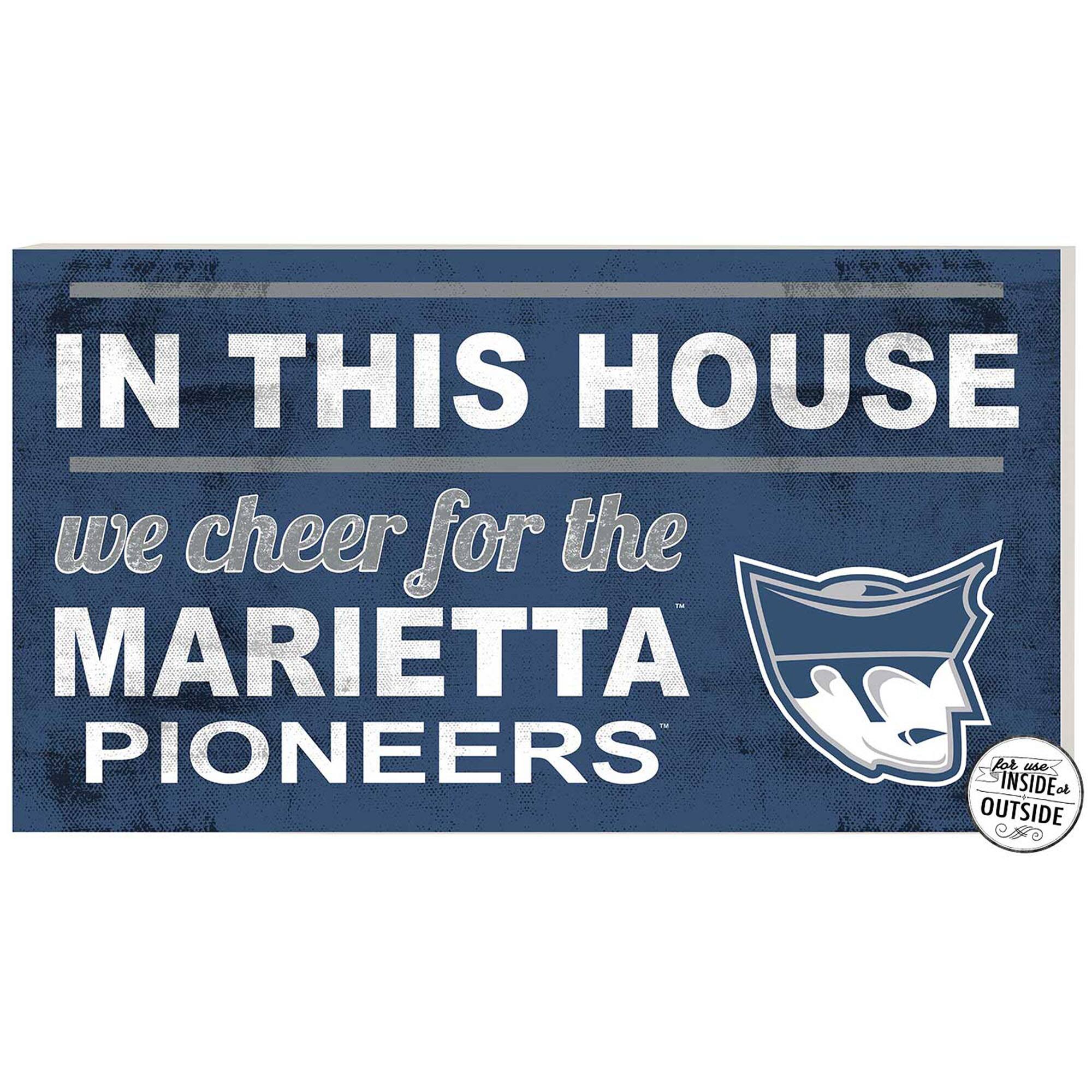 Marietta College Pioneers 11" x 20" Indoor/Outdoor In This House Sign