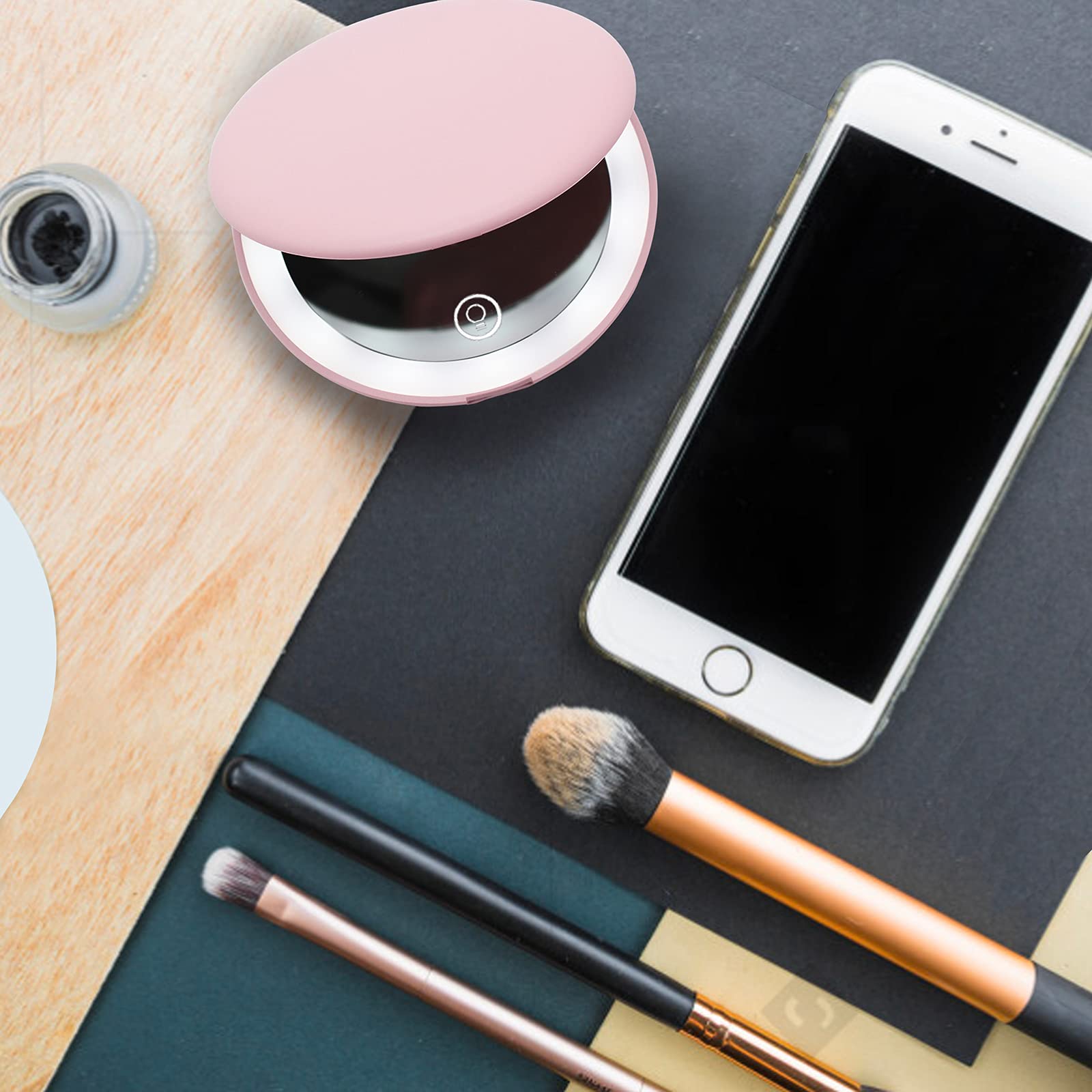 Alt View 5. Earthley Blooms - Mirror Light Bag High Quality Product with Modern Design for Daily Use Elegant Stylish Appearance Wi - Black.