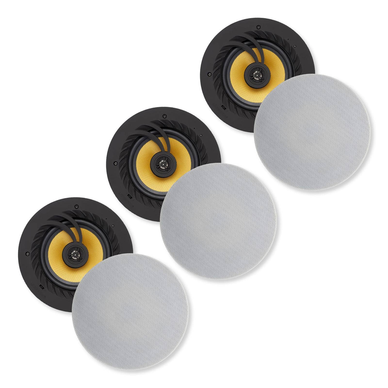 Lithe Audio - Bluetooth Wireless 6.5 In. Ceiling Speaker (3 Master & 3 Passives) - Black