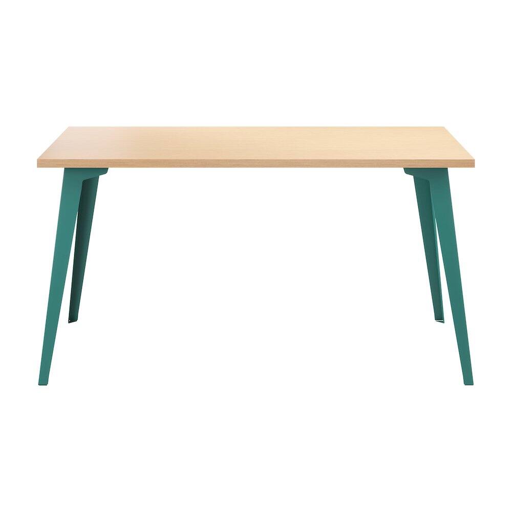 Alt View 1. Orison - Orison Office 27x57 Mid Century Modern Desk, Teal / Platinum Oak - Green.