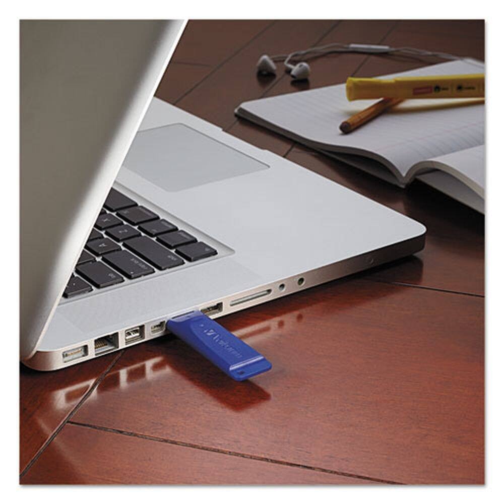 Left. Verbatim - 8GB USB Flash Drive - Blue - 8GB - Blue.