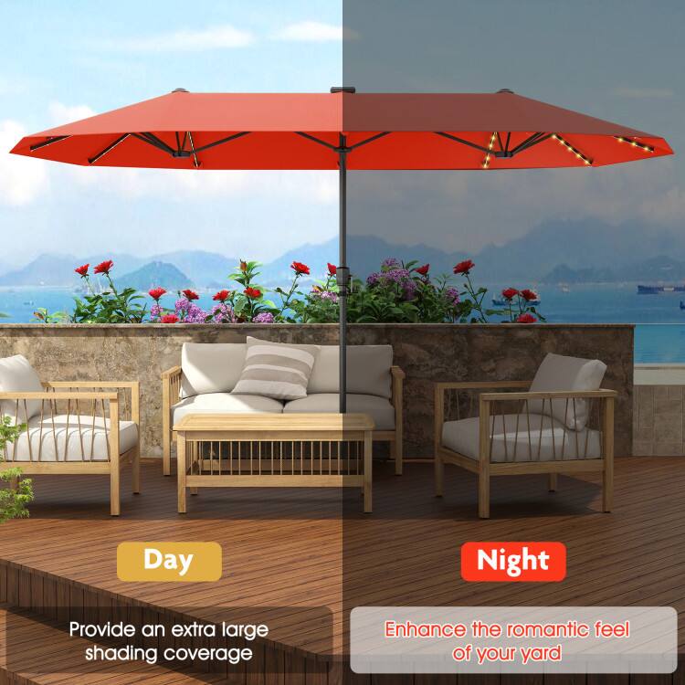 Day Night  
Provide an extra large shading coverage  
Enhance the romantic feel of your yard