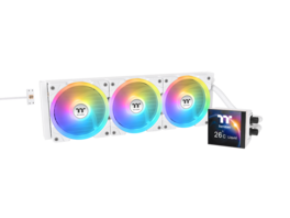 Thermaltake - MAGFloe 420 Ultra ARGB Sync AIO Liquid Cooler - Snow Edition - White