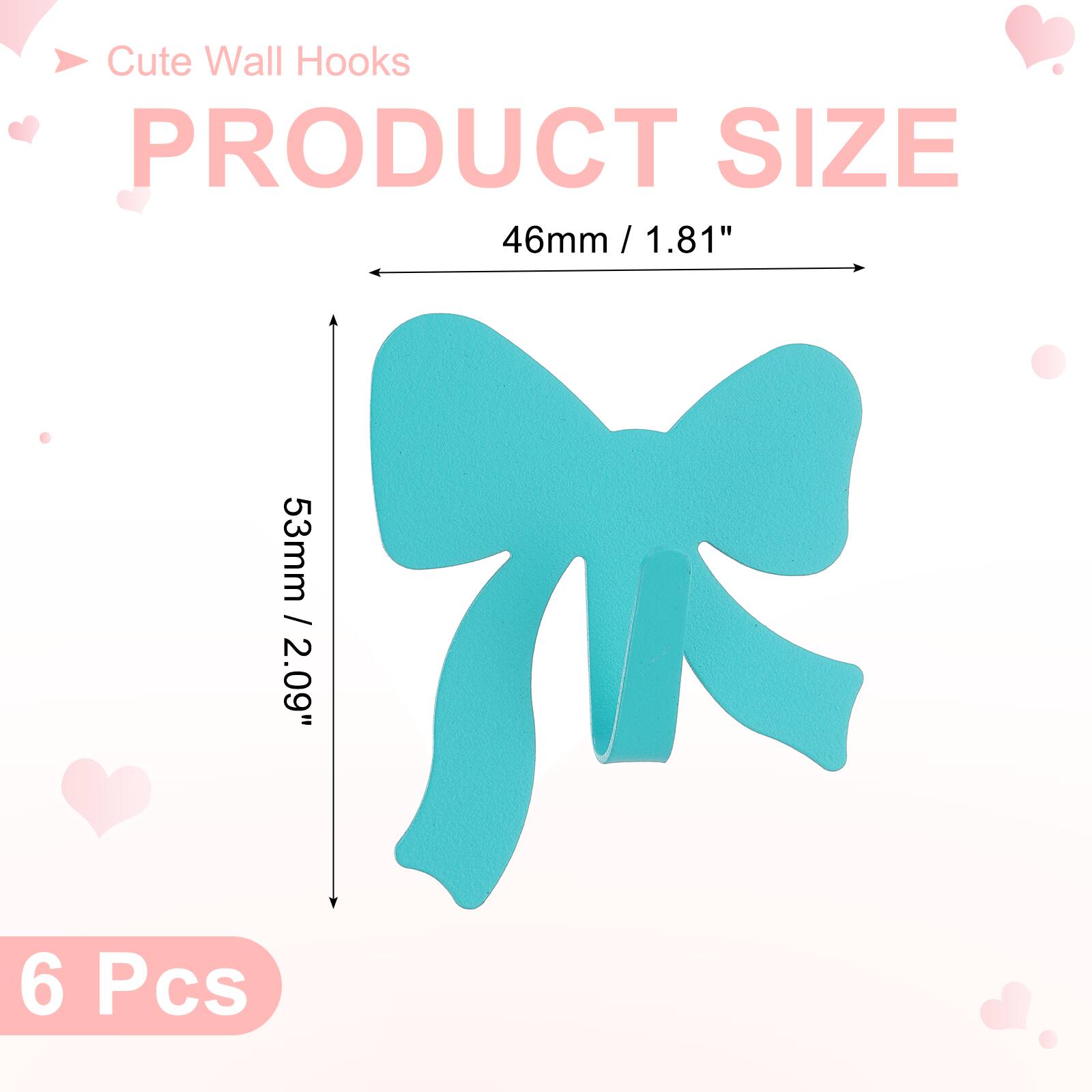 Cute Wall Hooks

PRODUCT SIZE
46mm / 1.81" / 53mm / 2.09"

6 Pcs