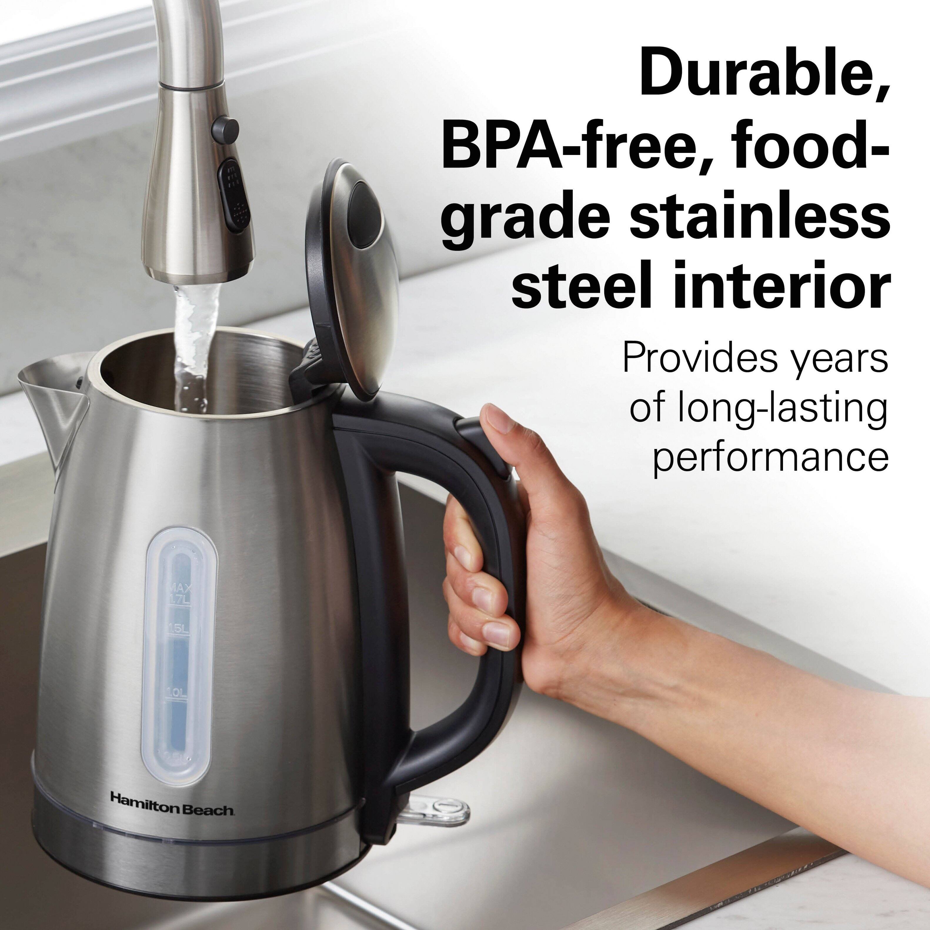 Durable, BPA-free, food-grade stainless steel interior  
Provides years of long-lasting performance  
MAX 7L  
1.5L  
OL  
Hamilton Beach