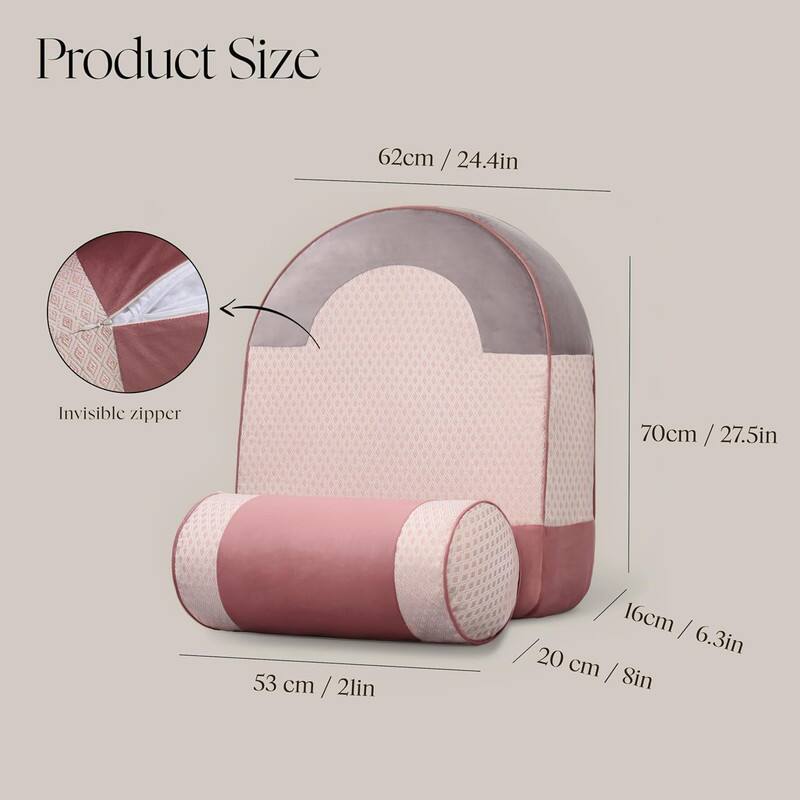 Product Size

- 62 cm / 24.4 in
- 70 cm / 27.5 in
- 53 cm / 21 in
- 16 cm / 6.3 in
- 20 cm / 8 in

Invisible zipper