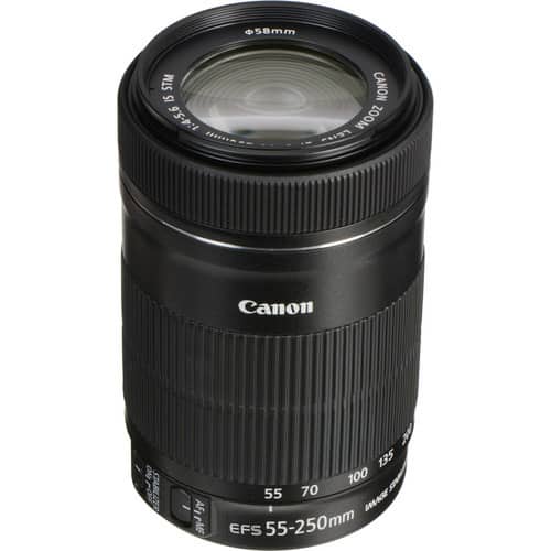 EF-S 55-250mm F4-5.6 IS STM Lens for Canon SLR Cameras (International Model) - Black
