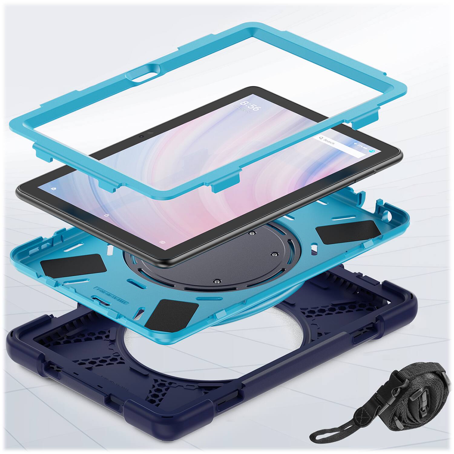 Alt View 13. SaharaCase - SpLaSh Series Heavy Duty Case for Amazon Fire HD 10 (2023) - Blue.