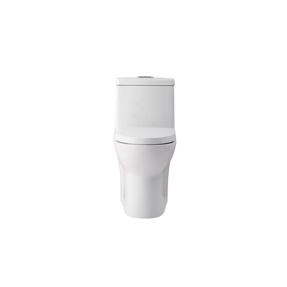 Back. Elegant Kitchen and Bath - Winslet One-piece elongated Toilet 28x15x30 in White - White.