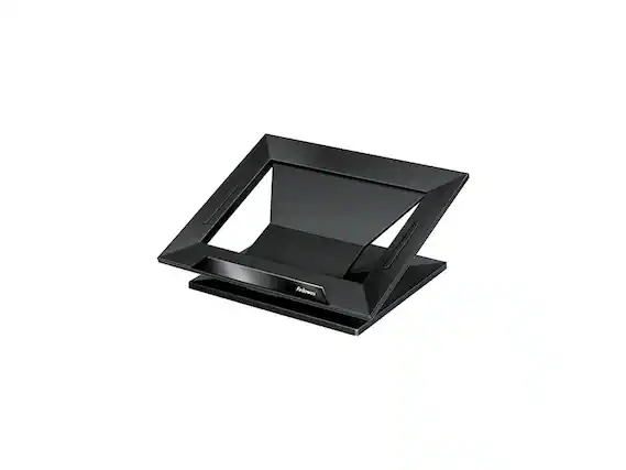 Front. Fellowes - Fellowes 8038401 Designer Suites Laptop Riser, 13 1/8 x 11 1/8 x 4, Black - Black.