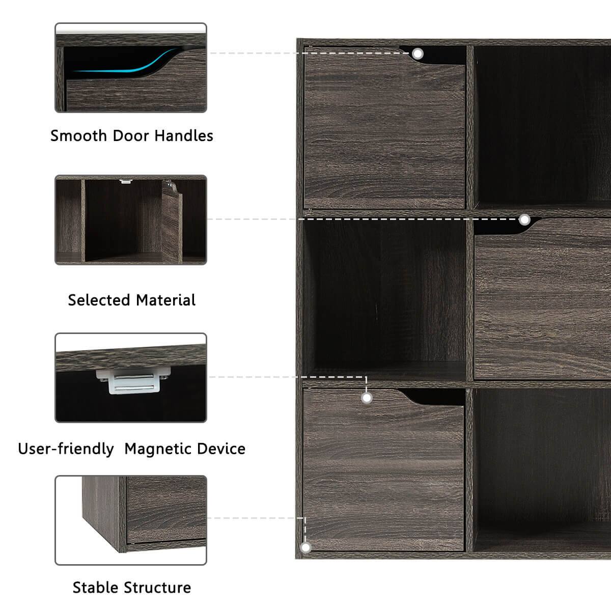 Smooth Door Handles, Selected Material, User-friendly Magnetic Device, Stable Structure