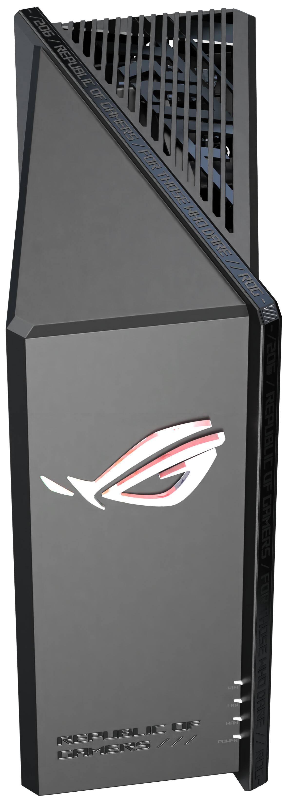 The text on the image reads: "206 / Republic of Gamers / For those who DARE / ROG - 7205 - Republic of Gamers".