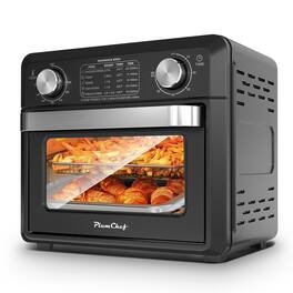 Boyel Living - Compact Air Fryer Toaster Oven 11QT, 2 Slice Toast, Countertop Oven, Warm, Broil, Toast, Bake, Air Fry - Black