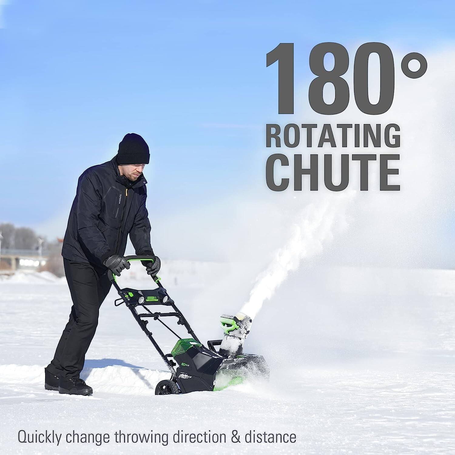 180° ROTATING CHUTE

Quickly change throwing direction & distance