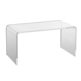 VEVOR - Acrylic Coffee Table, C-Shaped Clear Acrylic End Table, 16.3 inch high Transparent Acrylic Side Table - Transparent color