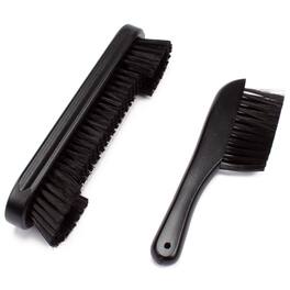 GSE Games & Sports Expert - GSE 2-Piece Solid Wood Billiard Pool Table Brush and Rail Brush Set, Pool Table Accessories - Black
