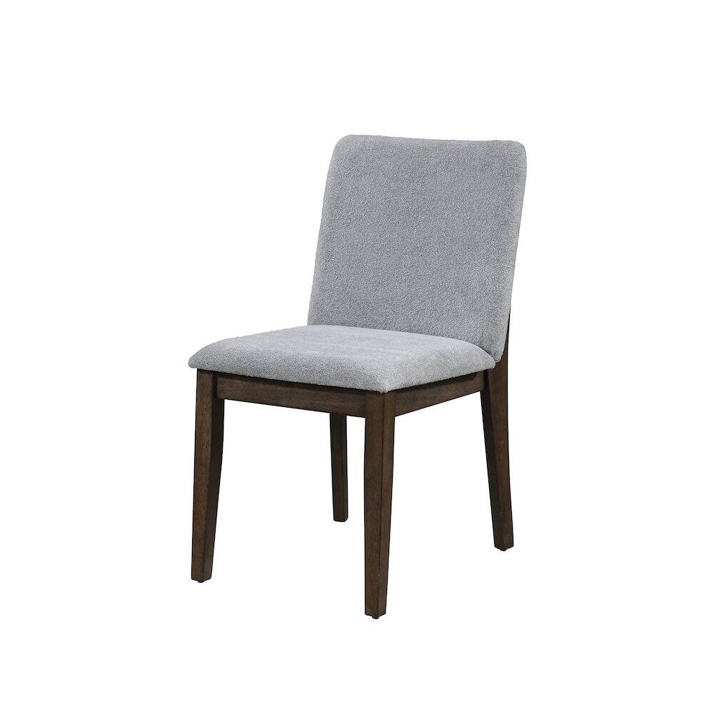 Alt View 1. New Classic Furniture - Kody Fabric Upholstered Dining Chair in Gray (Set of 2) - Grey.