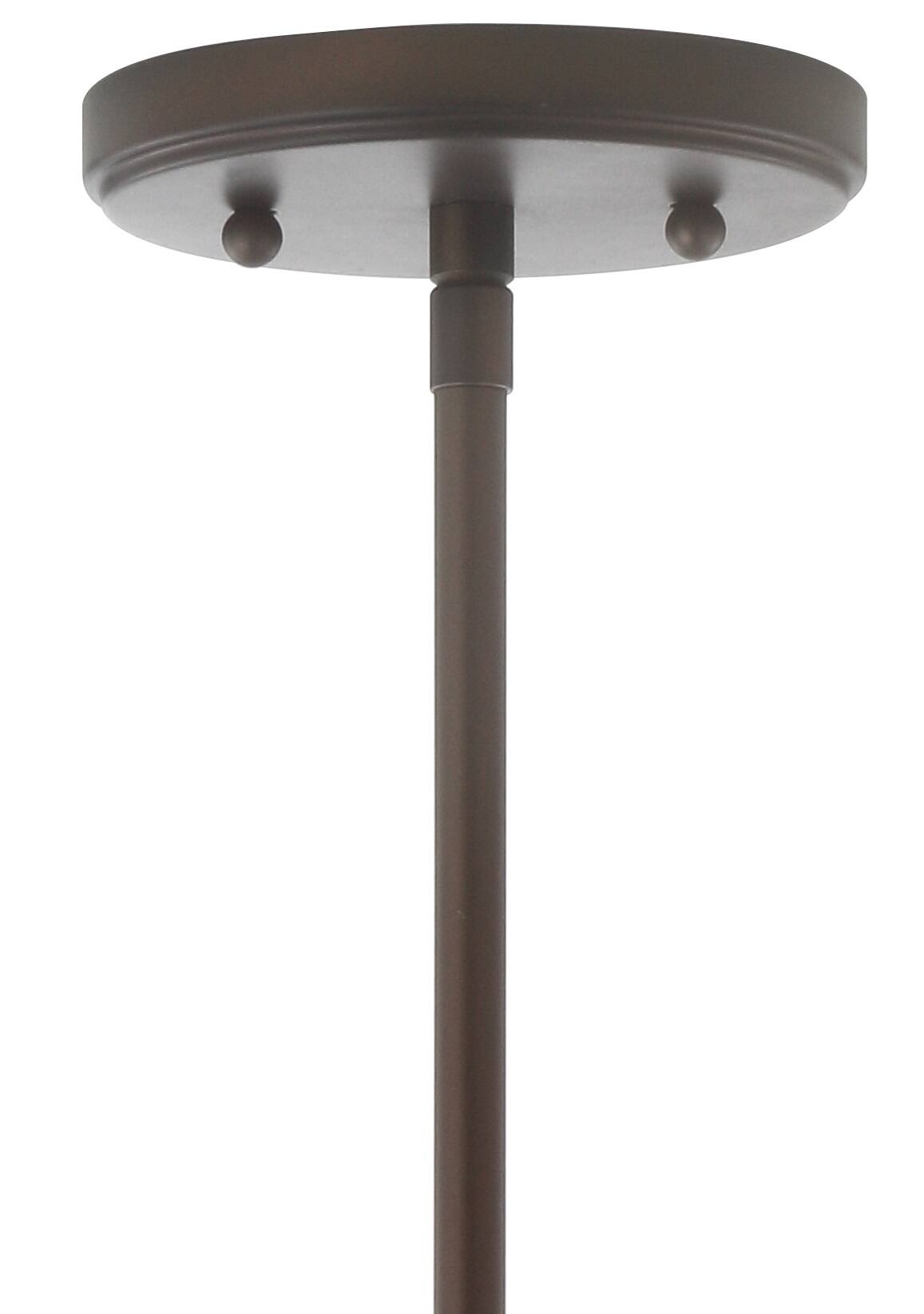 Alt View 5. Jonathan Y - Kurtz 7.25" Adjustable Drop Metal/Glass LED Pendant, Oil Rubbed Bronze - Oil Rubbed Bronze.