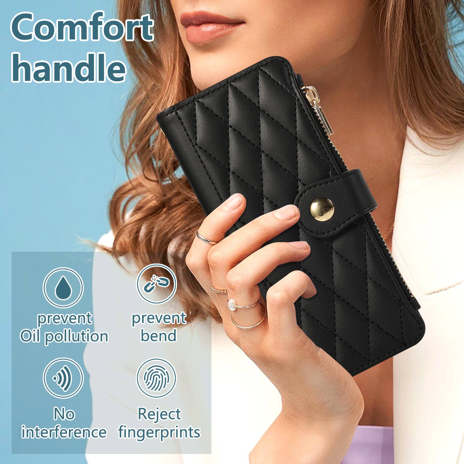 Comfort handle  
prevent Oil pollution  
prevent bend  
No interference  
Reject fingerprints