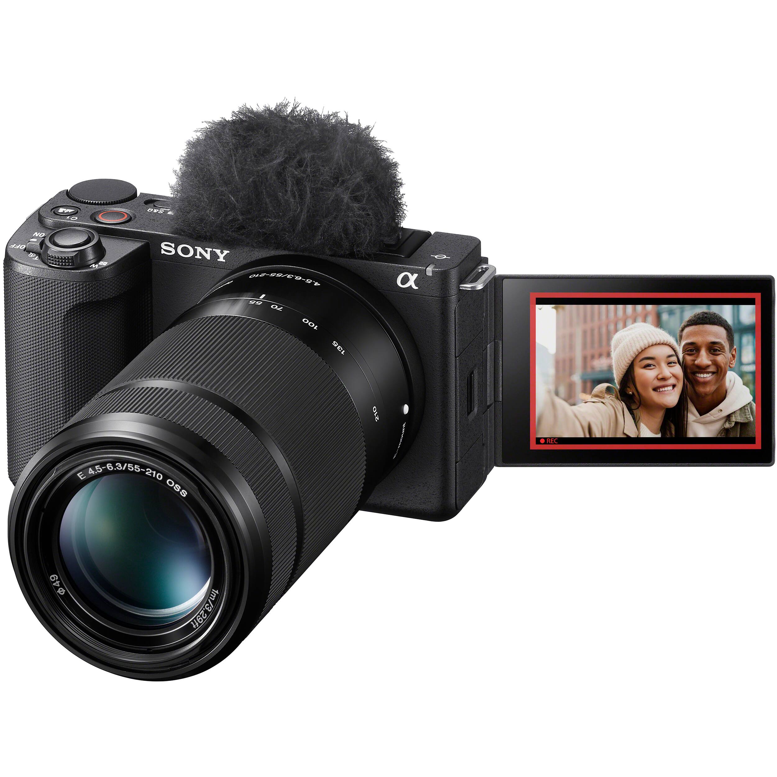 Sony ZV E10 II Mirrorless Camera Black + 16 50mm & 55 210mm 2 Zoom