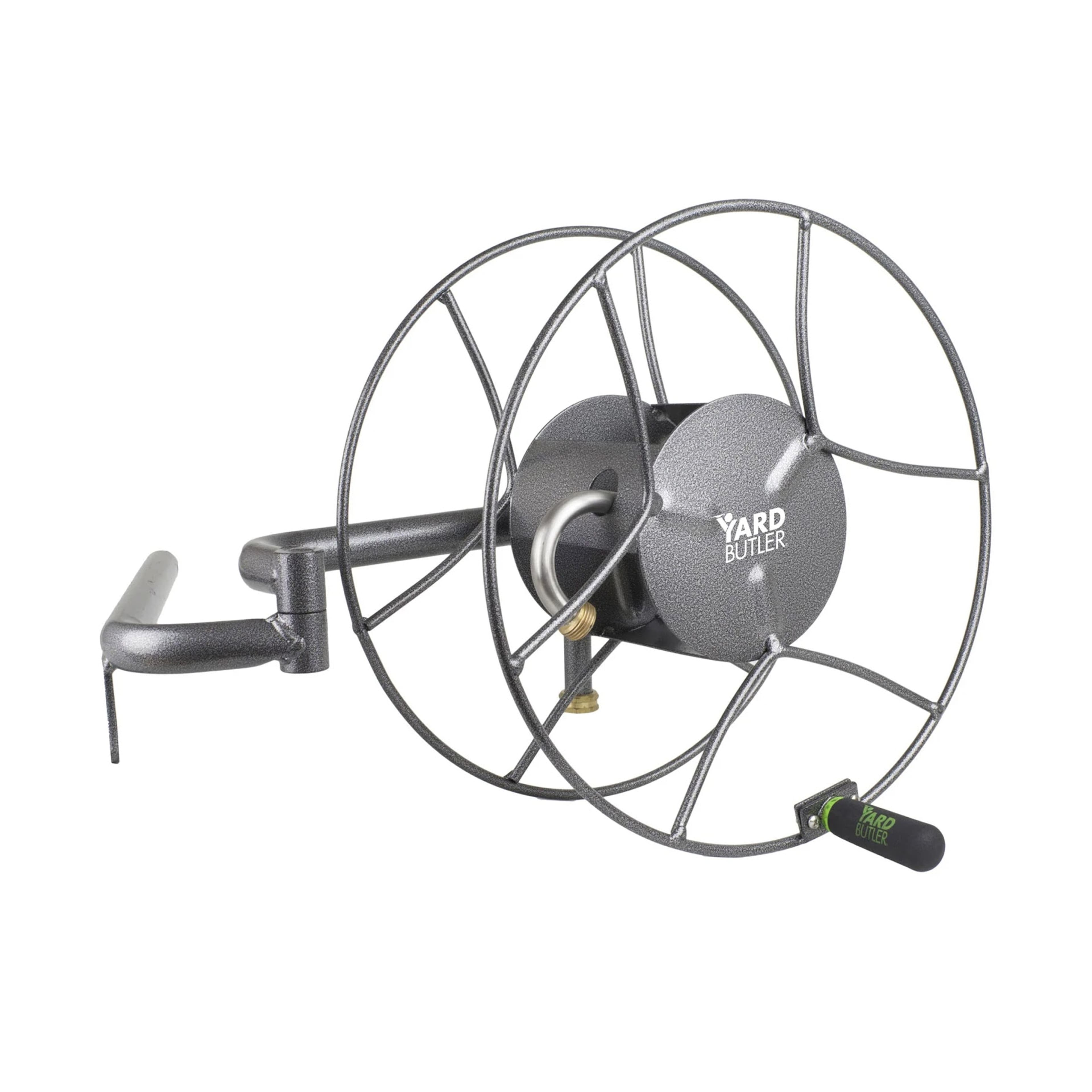 Photos - Garden Hose Reel / Cart Butler Yard  - Wall Mounted Swivel Hose Reel, 180°, 100ft - Leakproof Hose Storage, Tangle-Free Operation ISRWM-180 