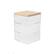 Front. Martha Stewart - Brody Premium Clear Plastic Storage Bins Paulownia Wood Lid-3.75"x3" - Clear/Light Natural.