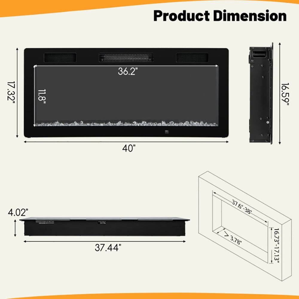 Product Dimension  
17.32" x 11.8" x 36.2"  
16.59" x 40" x 4.02"  
37.44" x 37" x 37.6-38"  
3.78" x 16.73"-17.13"