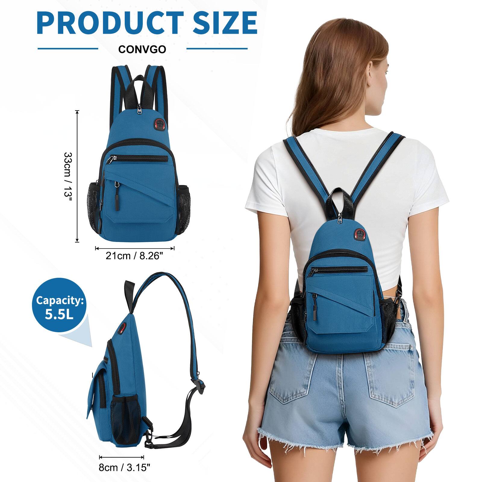 PRODUCT SIZE  
CONVGO  

33cm / 13"  
21cm / 8.26"  
8cm / 3.15"  

Capacity: 5.5L