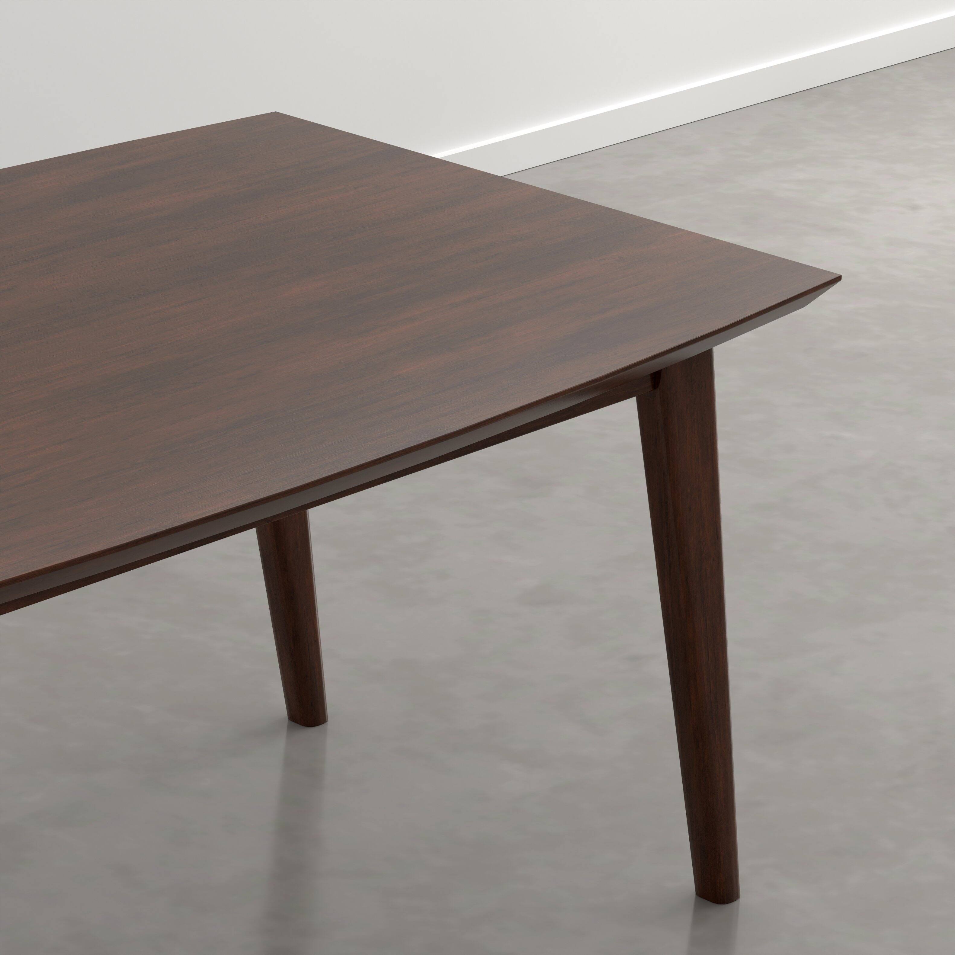 Alt View 2. Simpli Home - Draper 66 inch Wide Solid Wood Dining Table - Deep Brown.