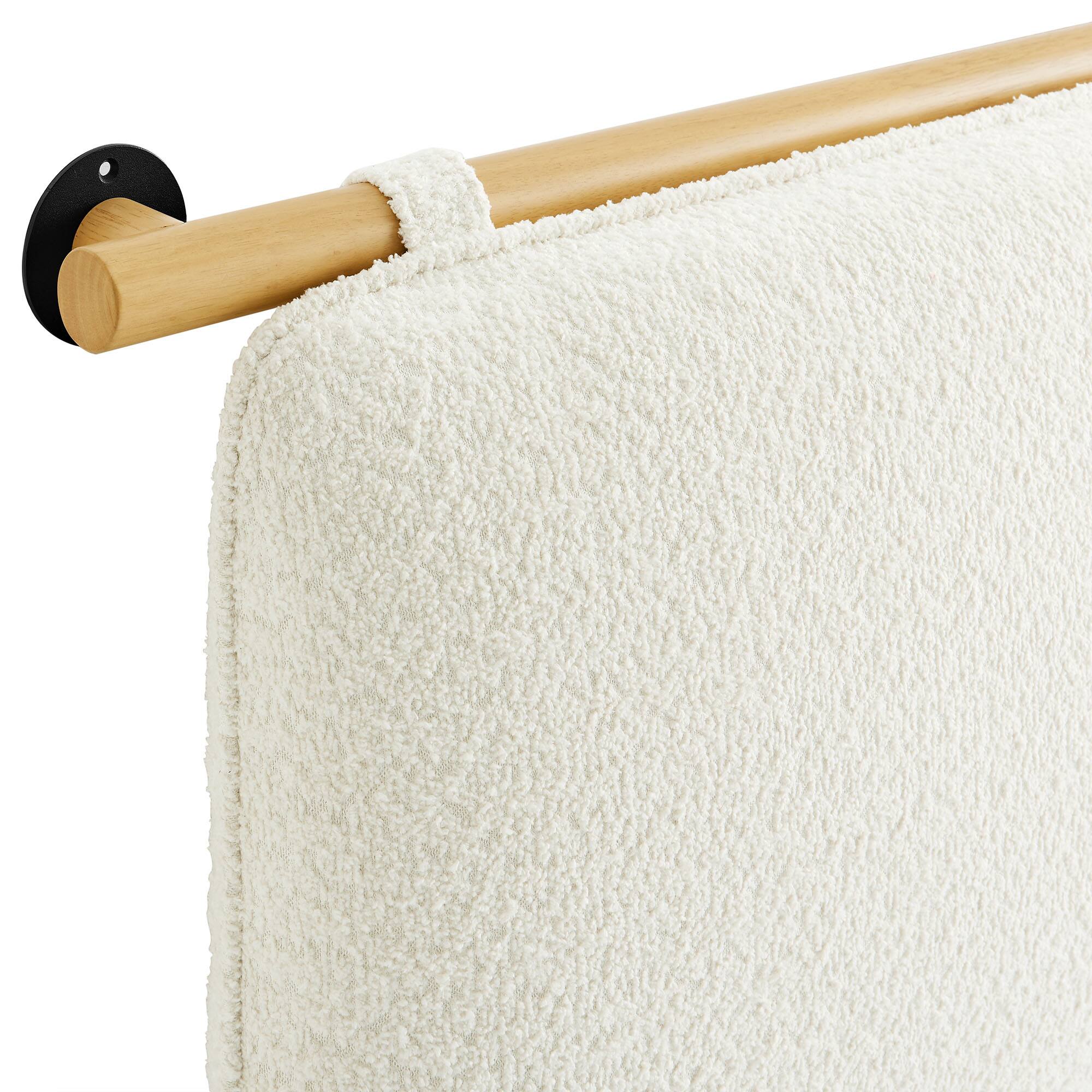 Alt View 1. Modway - Anela Wall-Mounted Chenille Upholstered Full Headboard by Modway - Brown.