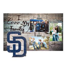 Fan Creations - San Diego Padres 11" x 19" I Love My Family Clip Photo Frame - Multicolor