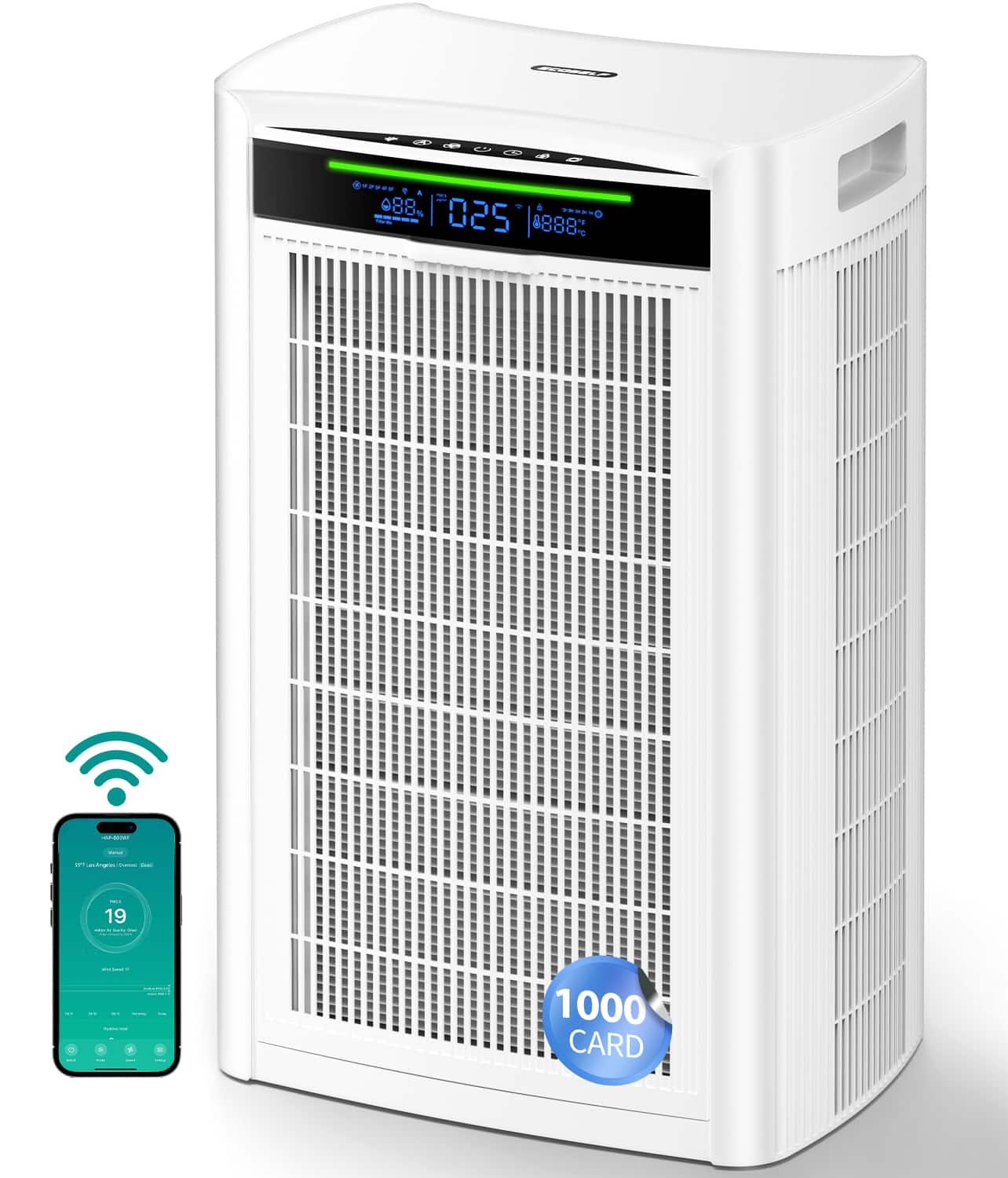 Xenonlab - Air Purifiers for Home Large Room Up to 4555 Ft²,with App Smart Control - White