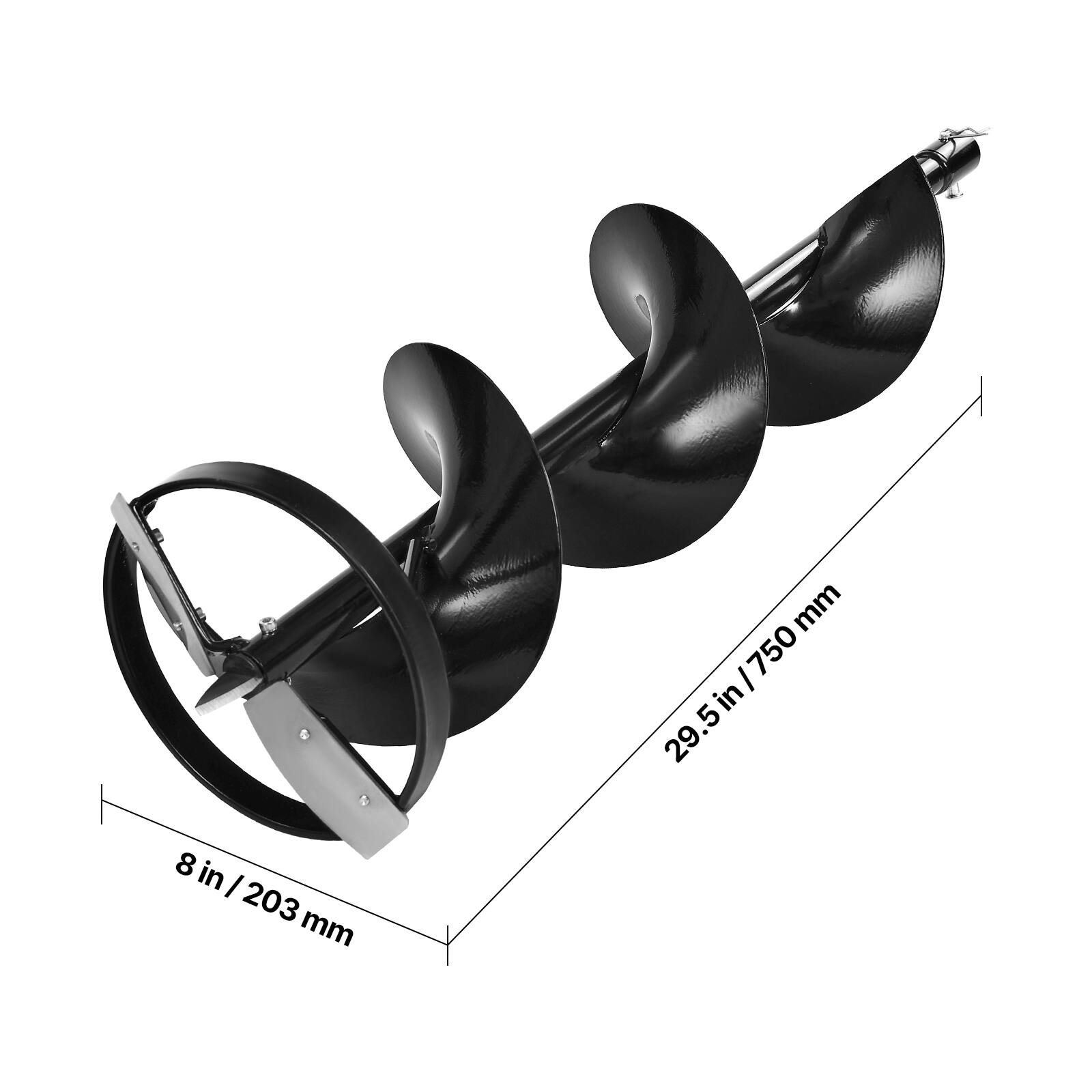 8 in / 203 mm  
29.5 in / 750 mm