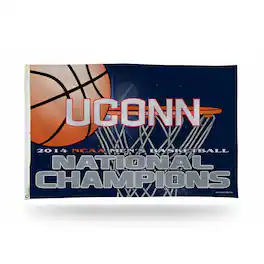 Rico Industries - University of Connecticut UCONN Huskies 2014 Mens Basketball National Champions 3x5 Banner Flag - Multi