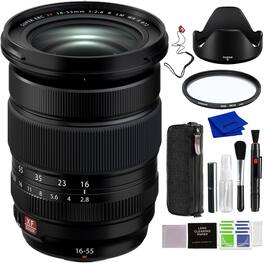 Fujifilm - XF 16-55mm f/2.8 R LM WR II Lens Bundle with 72mm Protection Filter, Capkeeper and More | Fuji 16-55mm - Black