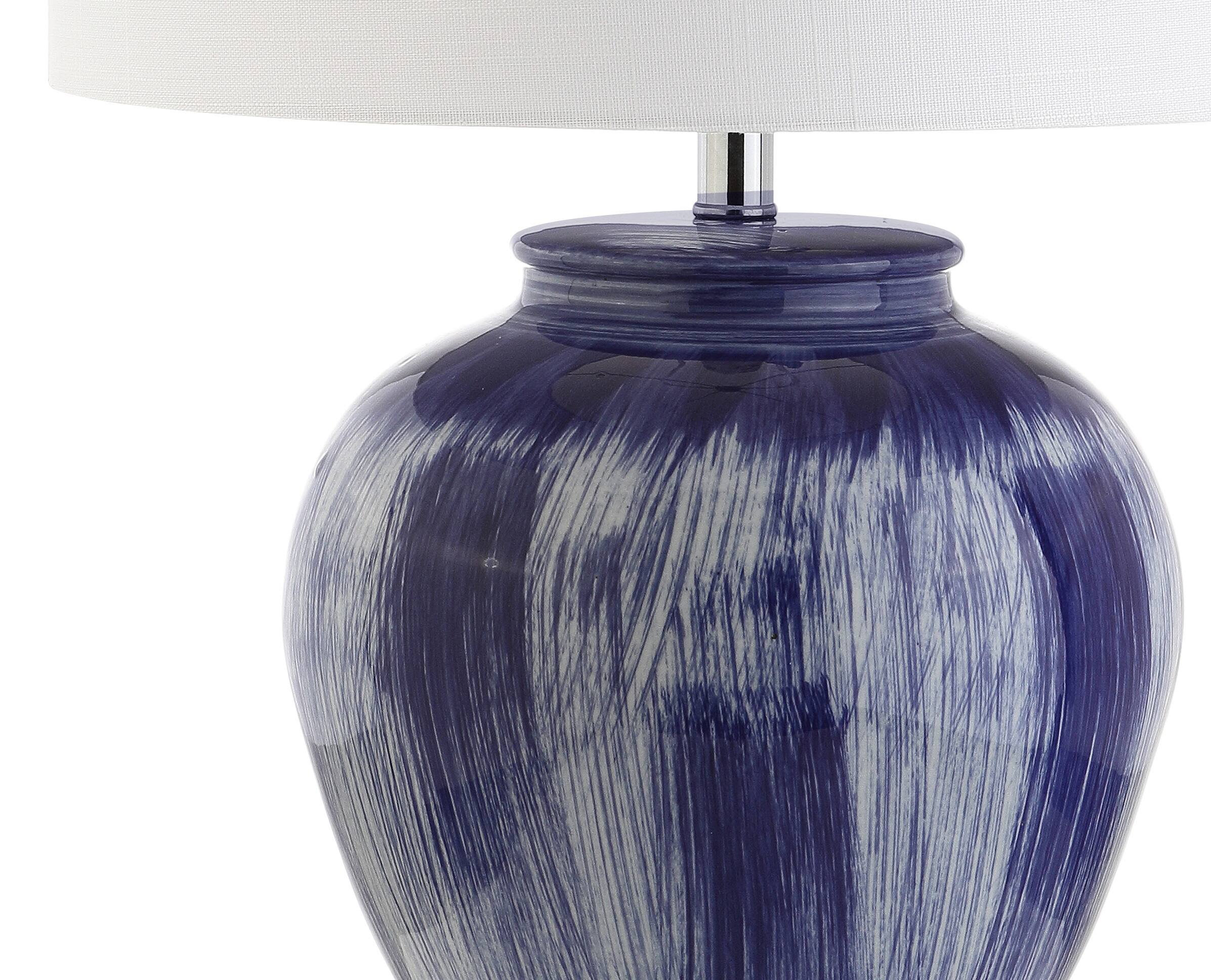 Alt View 6. Jonathan Y - Wayland 26" Ceramic LED Table Lamp, Seaside Blue - Seaside Blue.
