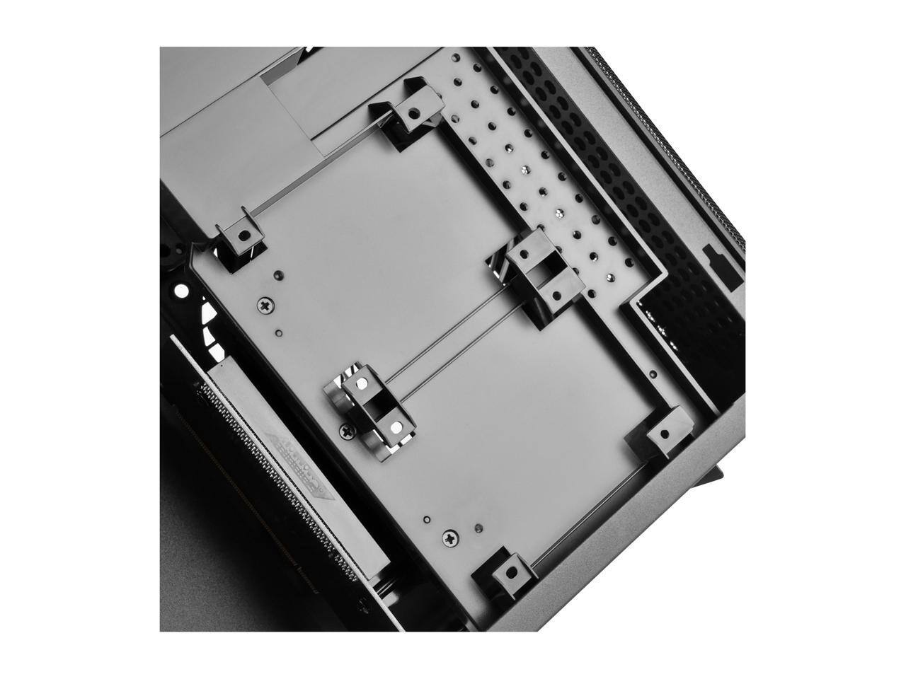 Alt View 9. SilverStone - SilverStone Fortress Series SST-FTZ01B-E Black Aluminum unibody frame, steel chassis Mini-ITX Computer Case - Black.