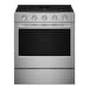 Front. KitchenAid - 30 in. Wide 5 burners 5.0 cu. ft. Smart Slide-in Gas Range with Convection Cooking Modes and 2-in-1 Burner - PrintShield Stainless Finish.