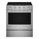 KitchenAid - 30 in. Wide 5 burners 5.0 cu. ft. Smart Slide-in Gas Range with Convection Cooking Modes and 2-in-1 Burner - PrintShield Stainless Finish