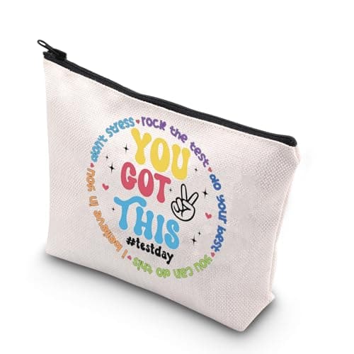 ESBANY – You Got This Testday Cosmetic Bag Test Day Gift Rock The Test Testing Gift for Teacher Sister – Testday bag